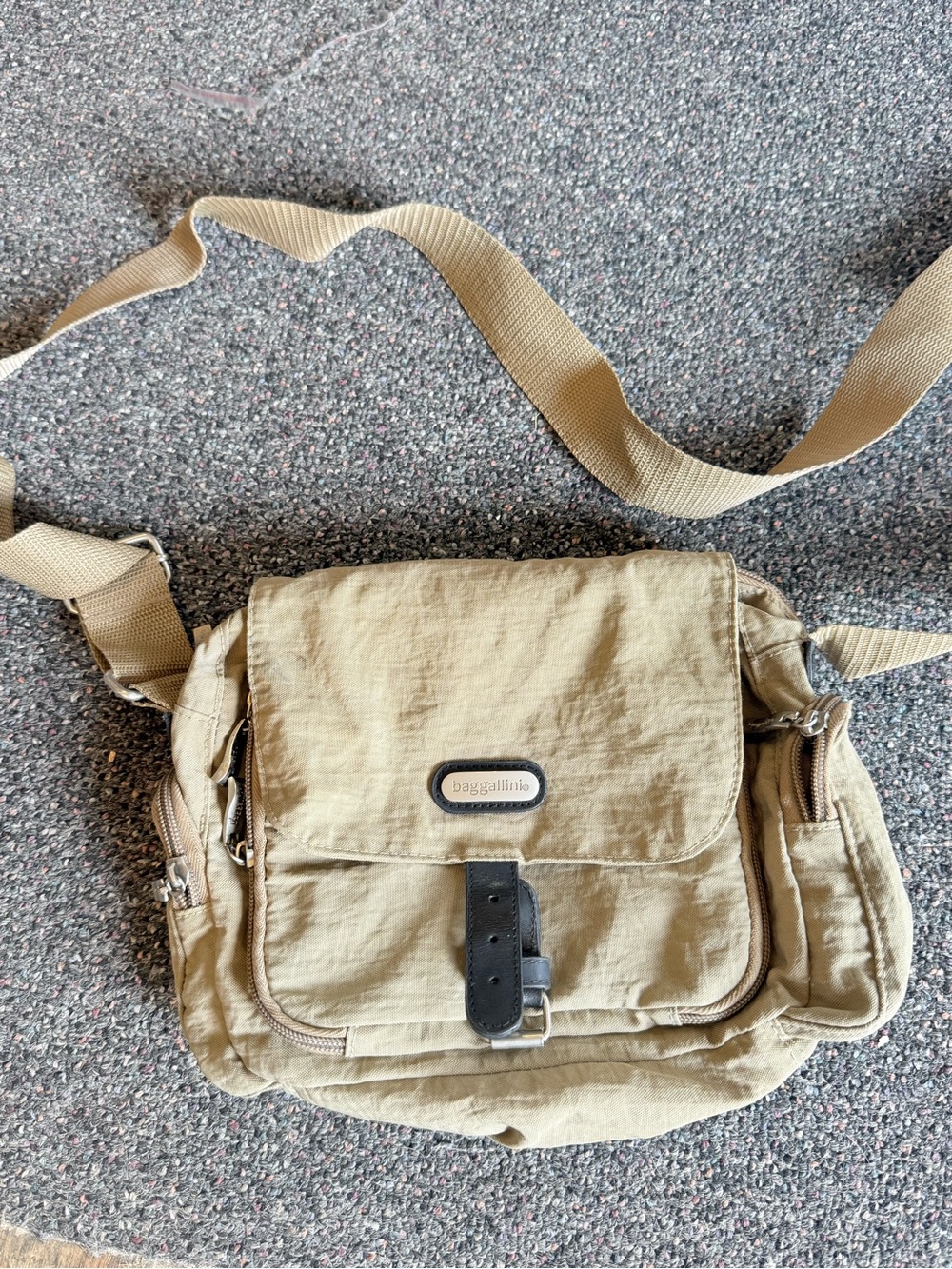 Baggallini Khaki Messenger Bag